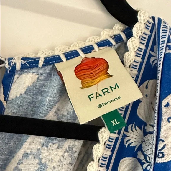 FARM Rio Blue and White Midi Dress - Picture 3 of 5